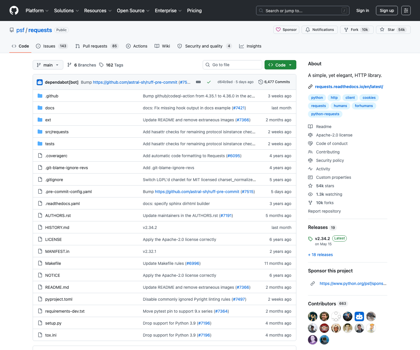 GitHub repository page screenshot