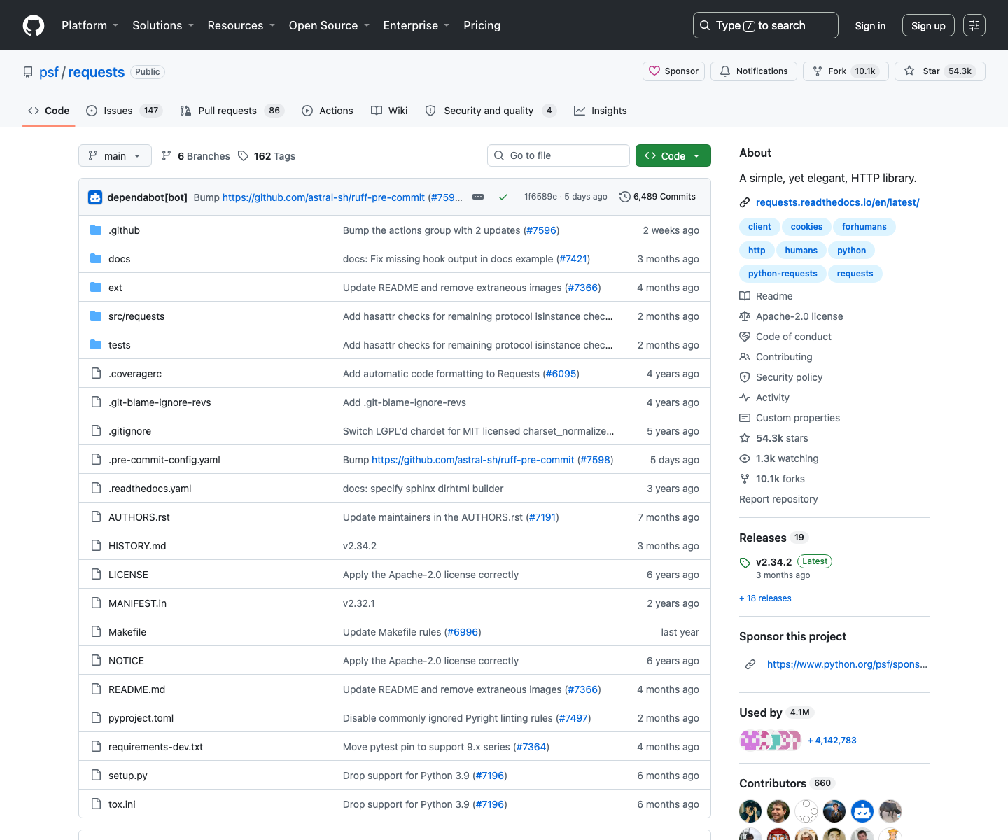 GitHub repository page screenshot